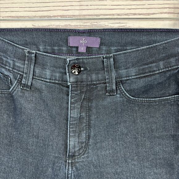 NYDJ Not Your Daughters Jeans Womens 6 Dark Wash Embellished Rhinestone Straight - Picture 4 of 16
